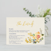 Rozen en Eucalyptus Waterverf Detailkaart Folie Feestdagenkaart (Staand Voorkant)