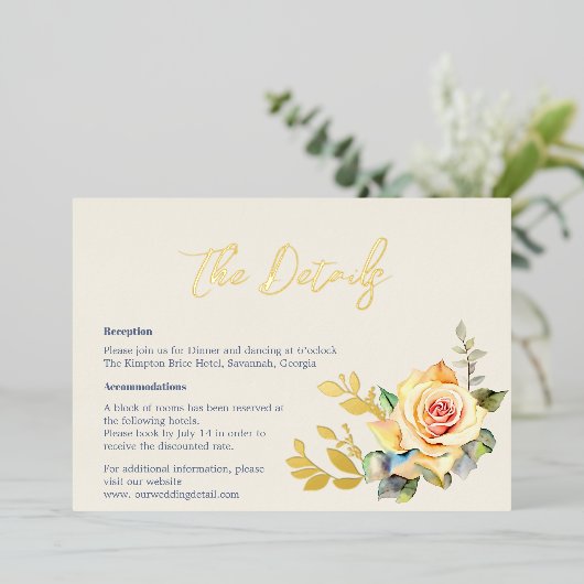 Rozen en Eucalyptus Waterverf Detailkaart Folie Feestdagenkaart (Staand Voorkant)