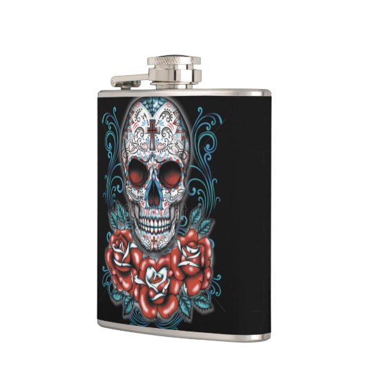 Rozen en flessen met vinylwikkel heupfles (Links)