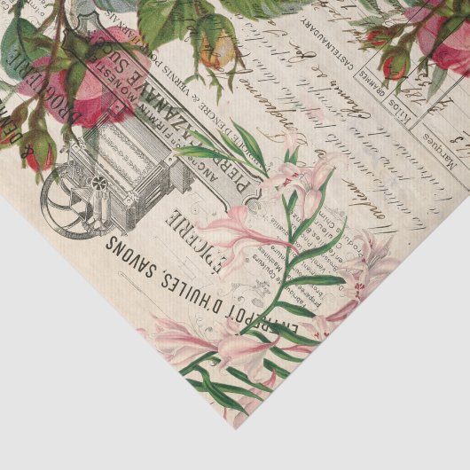 Rozen- en Floral Ephemera-depots Tissuepapier (Detail)