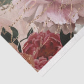 Rozen en Frans handschrift Tissuepapier (Detail)