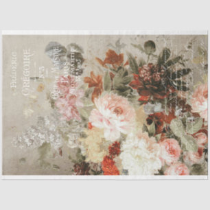  Rozen en Franse Ephemera-ontkoppeling Tissuepapier