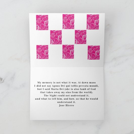 Rozen en gedicht Kaart (Binnen)