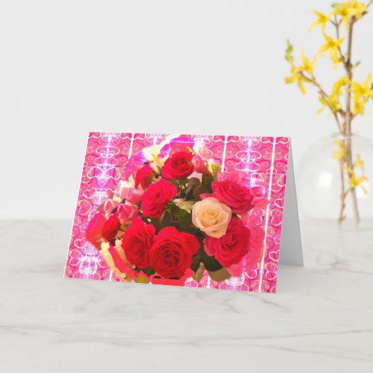 Rozen en gedicht Kaart (Gele Bloem)