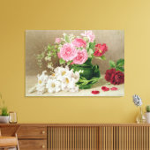Rozen en gelilies canvas afdruk (Insitu (Woonkamer))