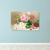 Rozen en gelilies canvas afdruk (Insitu (Houten vloer))