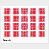 Rozen En Golfklavers Vierkante Sticker (Vel)