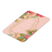 Rozen en goud sparen de Datum! | Koraal Magneet (Linkerzijde)