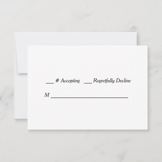 Rozen en gouden Lijst RSVP (Achterkant)