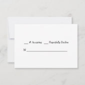 Rozen en gouden Lijst RSVP Kaartje (Achterkant)