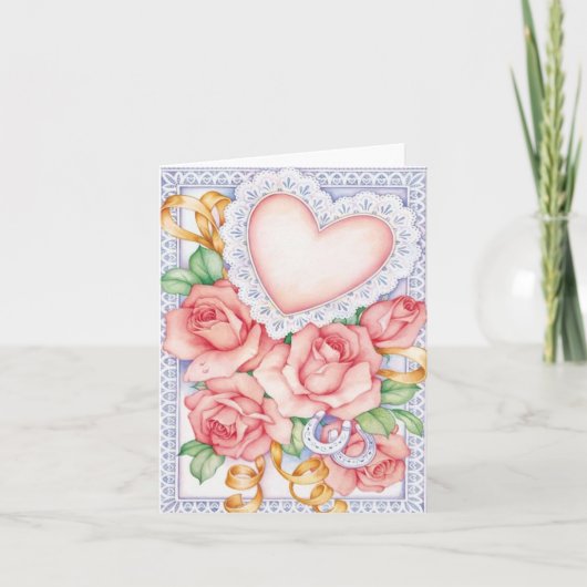 Rozen en hart kaart (Voorkant)
