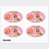 Rozen en hart ~ Ovale stickers (Vel)