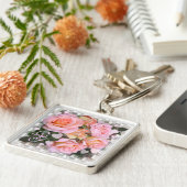 Rozen en hart ~ Sleutelhanger (Zijkant)