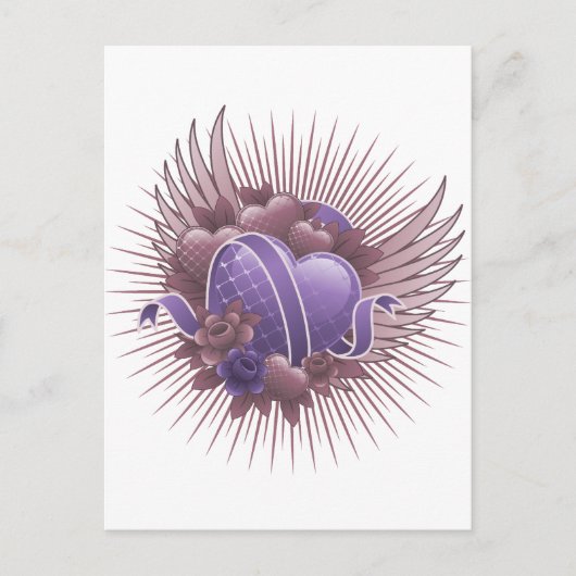 Rozen en harten briefkaart (Voorkant)