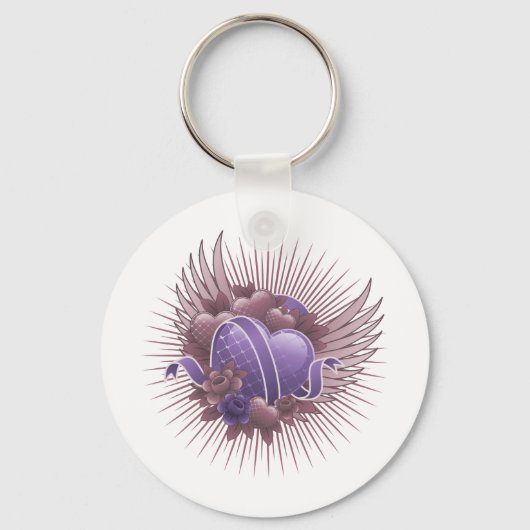 Rozen en harten sleutelhanger (Voorkant)