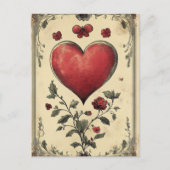 Rozen en harten Valentijnsdag Briefkaart (Voorkant)