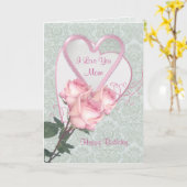 Rozen en harten - Verjaardagskaart voor mama Kaart (Gele Bloem)