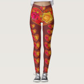 Rozen en Hearts designer leggings (Voorkant)