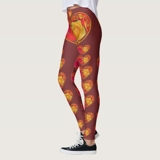 Rozen en Hearts designer leggings (Links)