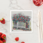 Rozen en hek Cocktail Papier servet (Insitu)