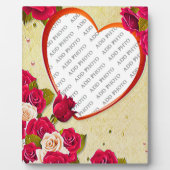 Rozen en het Lijst van het Hart voegen Uw Foto Pla Fotoplaat (Voorkant)