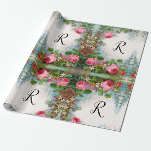 ROZEN EN JASMIJNMONOGRAM CADEAUPAPIER