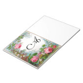 ROZEN EN JASMINE B LOEMEN SCHOONHEID MONOGRAM NOTITIEBLOK (Schuin)