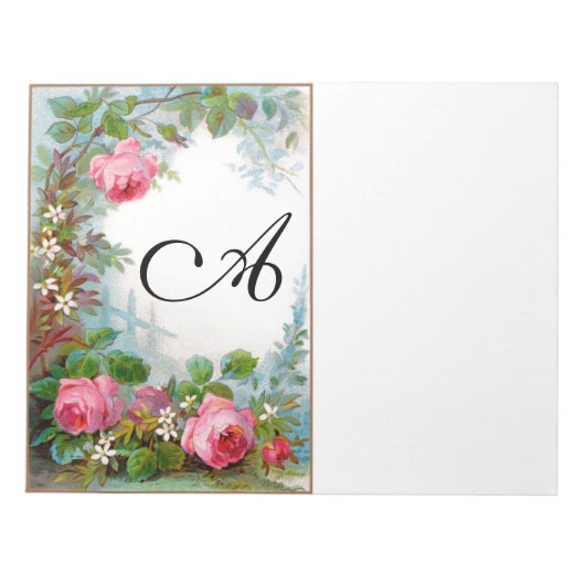 ROZEN EN JASMINE B LOEMEN SCHOONHEID MONOGRAM NOTITIEBLOK (Voorkant)