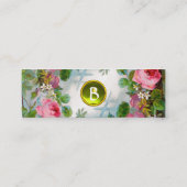 ROZEN en JASMINEN MONOGRAM GEM geel Mini Visitekaartje (Achterkant)