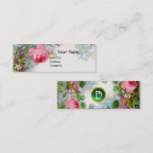 ROZEN en JASMINEN MONOGRAM GEM groen Mini Visitekaartje (Voorkant / Achterkant)