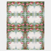 ROZEN EN JASMINEN  VLOERINGEN FLEECE DEKEN (Voorkant)