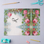 ROZEN EN JASMINES BLOEMEN MONOGRAM TISSUE PAPIER (Craft)