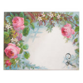 ROZEN EN JASMINES FLORALE SCHOONHEID MONOGEAM NOTITIEBLOK (Voorkant)