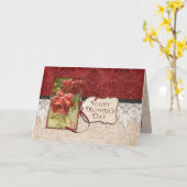  Rozen en Kant Moederdag Kaart (Gele Bloem)