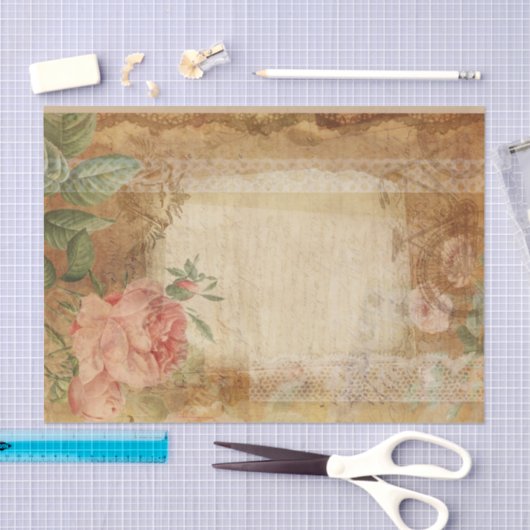  Rozen en Kant Tissuepapier (Craft)