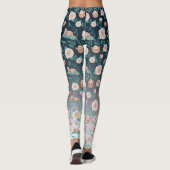Rozen en katten met metalen achtergrond leggings (Achterkant)