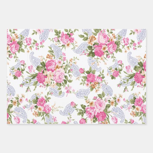 Rozen en knoppen inpakpapier vel (Voorkant)