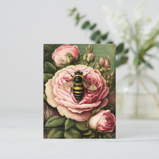  Rozen en koningin Briefkaart (Staand voorkant)