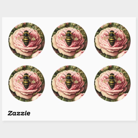  Rozen en koningin Ronde Sticker (Vel)