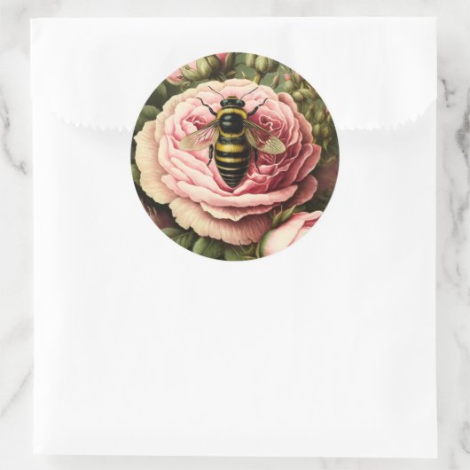  Rozen en koningin Ronde Sticker (Tas)