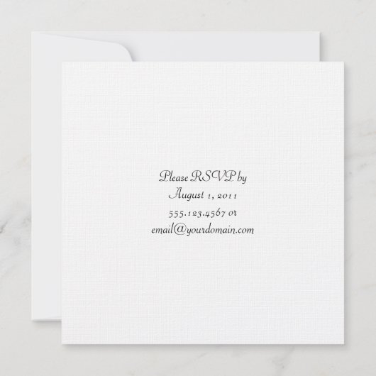 Rozen en kwastjes na de bruiloft kaart (Achterkant)