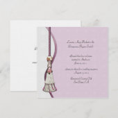 Rozen en kwastjes na de bruiloft kaart (Voorkant / Achterkant)