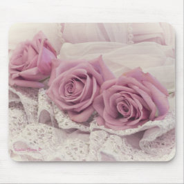 Rozen en Lace-nog-leven Mousepad Muismat