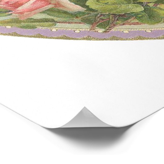 Rozen en lavender  Valentijn hart Poster (Hoek)