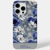  Rozen en lelies | Blauw en wit Case-Mate iPhone Case (Achterkant)