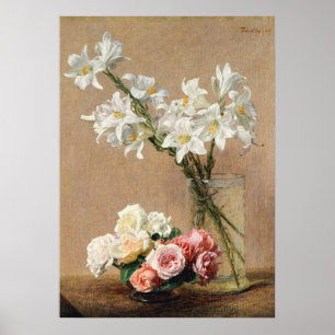 Rozen en lelies door Henri Fantin–Latour Poster