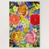 Rozen en lentevloeren Jigzaag Puzzle Legpuzzel (Verticaal)