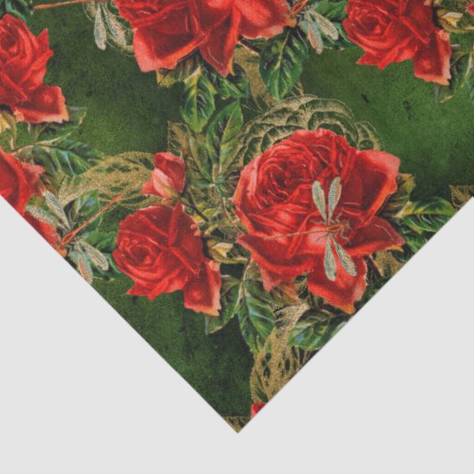 Rozen en libellen (Design 12) Tissuepapier (Detail)