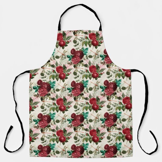 Rozen en libellen (Design 14) Schort (Voorkant)