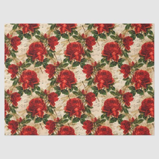 Rozen en libellen (Design 17) Tissuepapier (Voorkant)